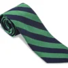 R Hanauer Kensington Striped Necktie: Navy/Green