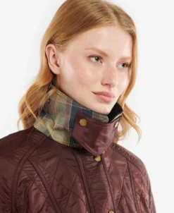 Barbour Womens Beadnell Polarquilt: Windsor/Brown -Clothing Store LQU0471RE76 AW22 detaila model 79780.1663257705