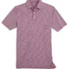 Southern Tide BRRR°®-EEZE Fogarty Stripe Performance Polo Shirt: Paprika Red
