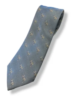Craig Reagin Palmetto Woven Tie - Light Blue/Silver