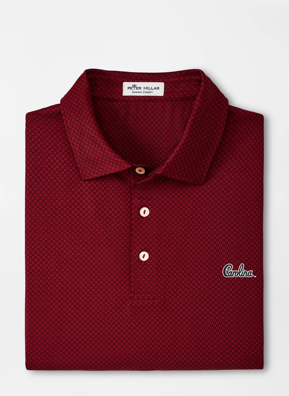 Peter Millar South Carolina Script Dolly Performance Jersey Polo: Maroon 1 Peter Millar South Carolina Script Dolly Performance Jersey Polo: Maroon