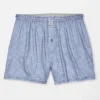 Peter Millar Nebraska Printed Gingham Check Stretch Jersey Boxer - Navy