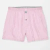 Peter Millar Nebraska Printed Gingham Check Stretch Jersey Boxer - Palmer Pink