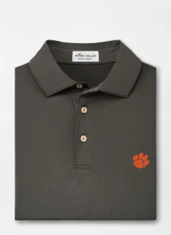 Peter Millar Clemson Paw Performance Polo: Iron