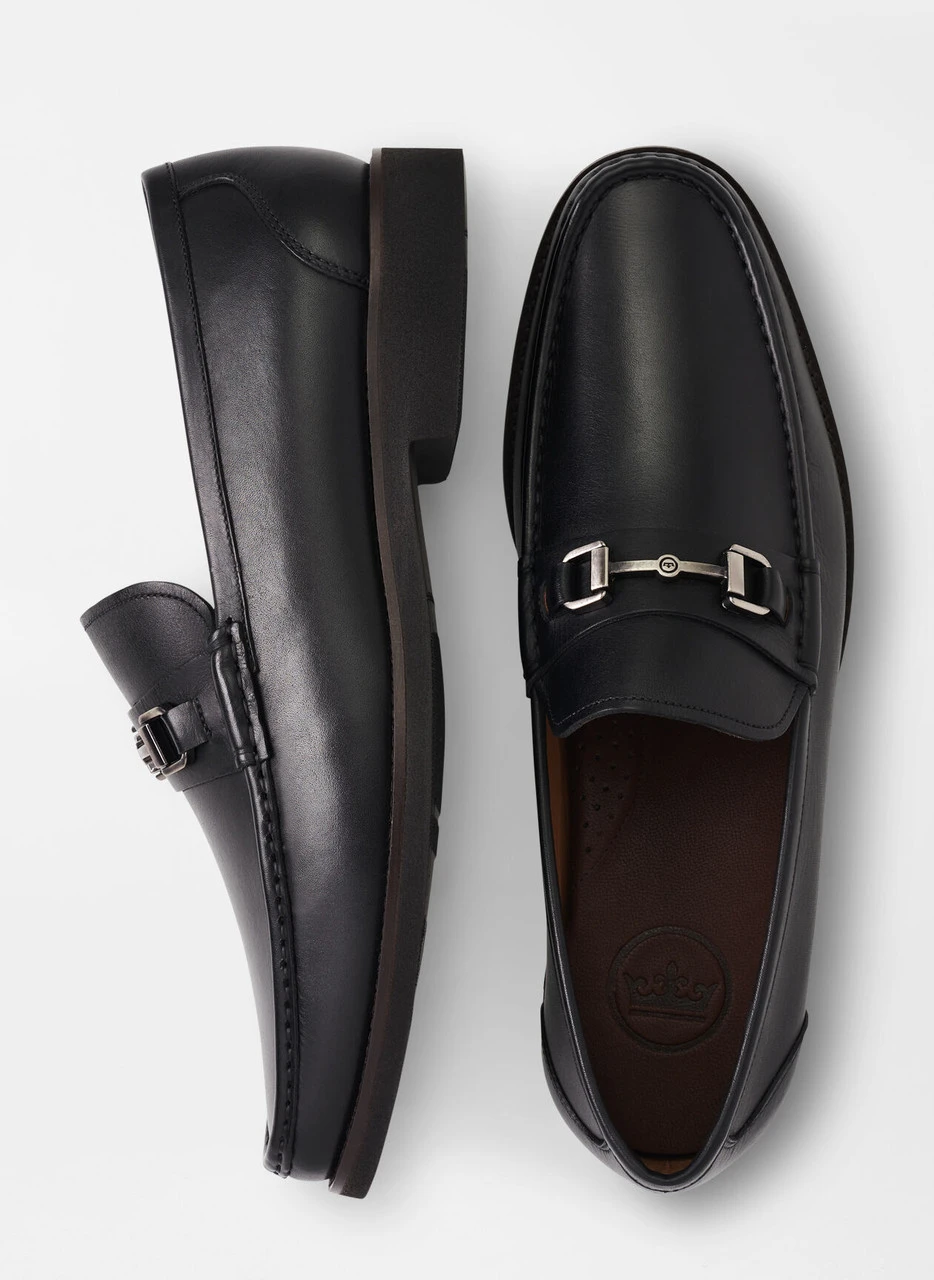 Peter Millar Leather Bit Loafer: Black 1 Peter Millar Leather Bit Loafer: Black