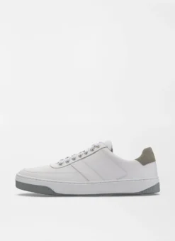 Peter Millar Vantage Pebble Grain Leather Sneaker: White 9 Peter Millar Vantage Pebble Grain Leather Sneaker: White -Clothing Store ME0XF50 WHT ALT C 58876.1674581368