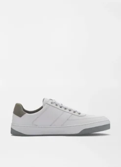 Peter Millar Vantage Pebble Grain Leather Sneaker: White 10 Peter Millar Vantage Pebble Grain Leather Sneaker: White -Clothing Store ME0XF50 WHT ALT D 69437.1674581370
