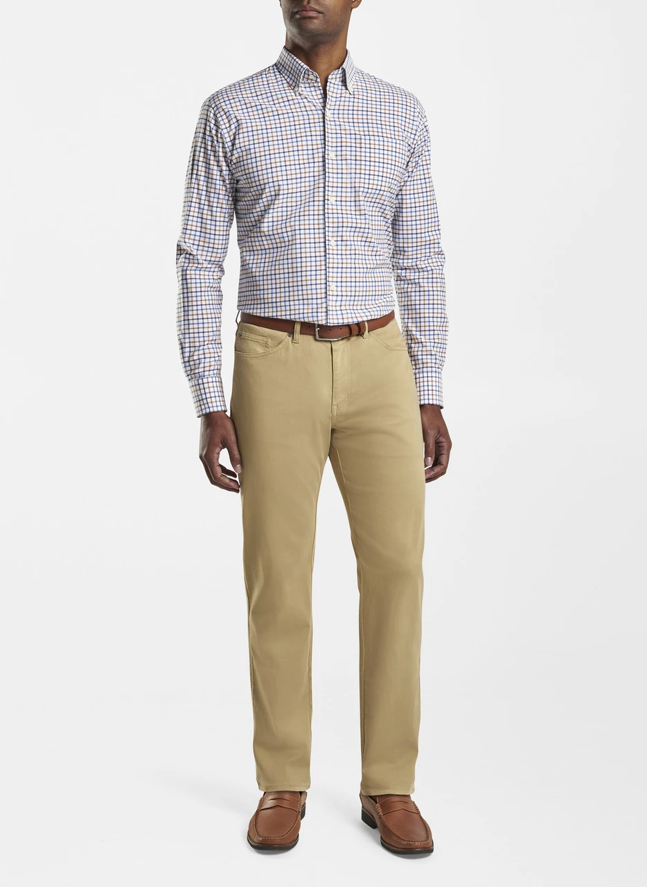Peter Millar Ultimate Sateen Five-Pocket Pant - Khaki 4 Peter Millar Ultimate Sateen Five-Pocket Pant - Khaki - Image 4