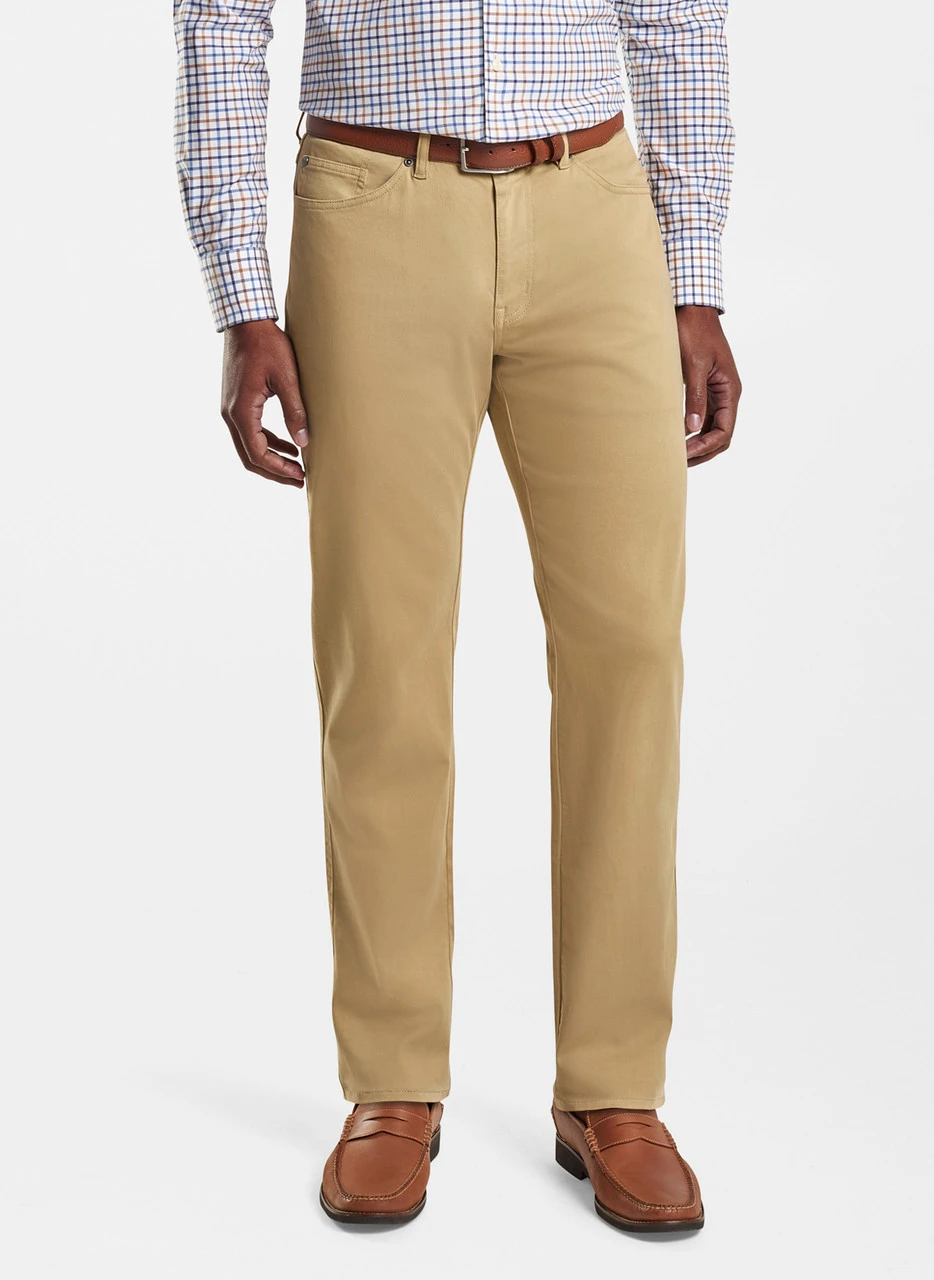 Peter Millar Ultimate Sateen Five-Pocket Pant - Khaki 2 Peter Millar Ultimate Sateen Five-Pocket Pant - Khaki - Image 2