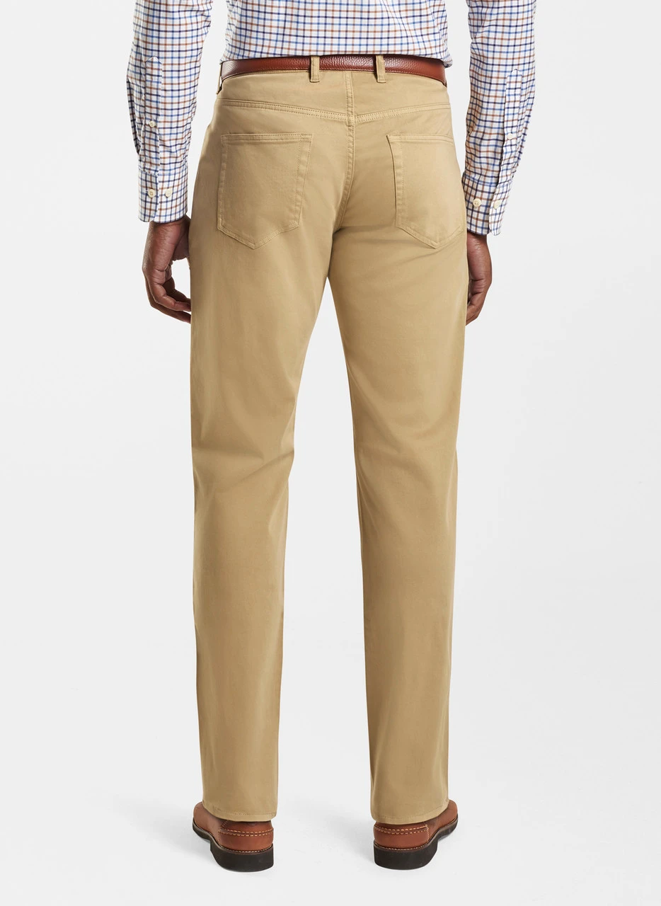 Peter Millar Ultimate Sateen Five-Pocket Pant - Khaki 3 Peter Millar Ultimate Sateen Five-Pocket Pant - Khaki - Image 3
