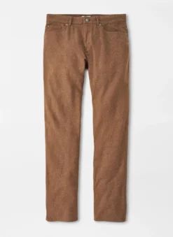Peter Millar Cotton Flannel Five-Pocket Pant: Scotch