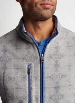 Peter Millar Micro Shearling Fleece Vest: Mountain Grey -Clothing Store MF22Z46A MTN ALT D 82507.1662647148