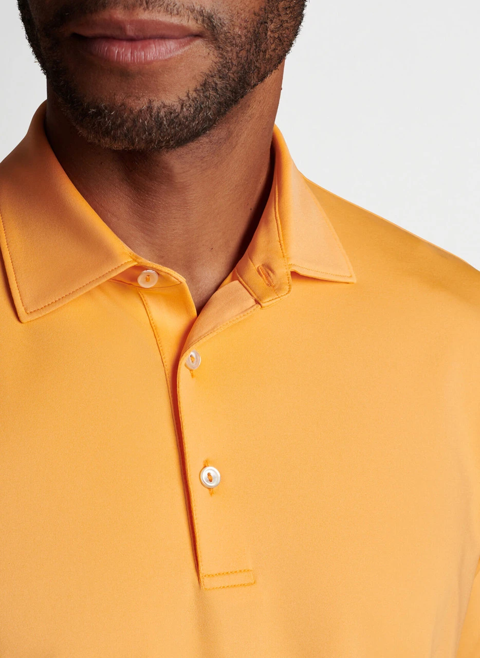Peter Millar Solid Performance Jersey Polo: Golden Rays 4 Peter Millar Solid Performance Jersey Polo: Golden Rays - Image 4
