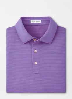 Peter Millar Jubilee Stripe Performance Polo: Havana Pink