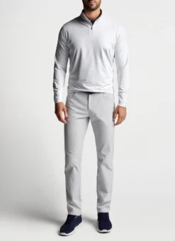 Peter Millar Perth Frondescence Performance Quarter-Zip: White -Clothing Store MS23EK40G WHT ALT A 30812.1674076210