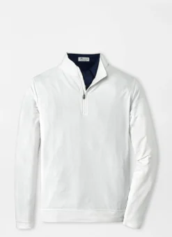 Peter Millar Perth Frondescence Performance Quarter-Zip: White