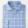 Peter Millar Pawley Summer Soft Cotton Sport Shirt: Cottage Blue