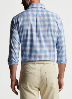 Peter Millar Wester Summer Soft Cotton Sport Shirt: Cottage Blue -Clothing Store MS23W12LTS CBLU ALT B CF 03360.1678991516