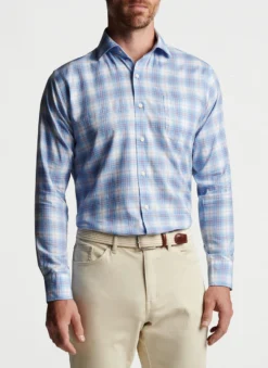 Peter Millar Wester Summer Soft Cotton Sport Shirt: Cottage Blue -Clothing Store MS23W12LTS CBLU ALT C 05468.1678991518