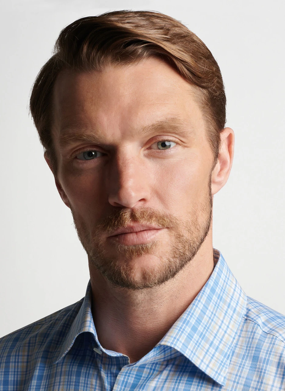 Peter Millar Crown Crafted Beechers Cotton Sport Shirt: Blue Frost 5 Peter Millar Crown Crafted Beechers Cotton Sport Shirt: Blue Frost - Image 5