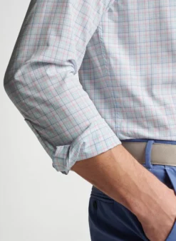 Peter Millar Crown Crafted Ryles Performance Poplin Sport Shirt: North Sky -Clothing Store MS23XW56LTCP NSKY ALT C 32108.1678994976