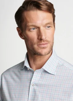 Peter Millar Crown Crafted Ryles Performance Poplin Sport Shirt: North Sky -Clothing Store MS23XW56LTCP NSKY ALT Z 77780.1678994978