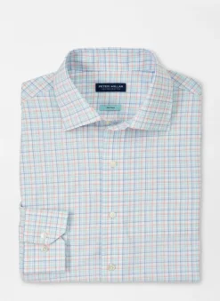 Peter Millar Crown Crafted Ryles Performance Poplin Sport Shirt: North Sky