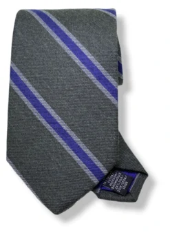 R Hanauer Olive/Blue Turner Stripe Tie