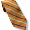 R. Hanauer Orange Hewlett Stripe Tie