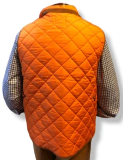 Craig Reagin Quilted Fleece Lined Vest: Orange -Clothing Store Orange Vest 3 90949.1661291521