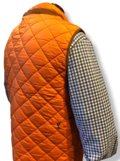Craig Reagin Quilted Fleece Lined Vest: Orange -Clothing Store Orange Vest 4 37439.1661291530