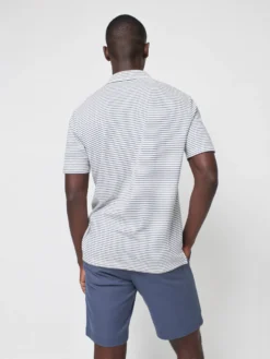 Faherty Cloud Short-Sleeve Polo: Navy Stripe -Clothing Store PSP22 faherty mens MKC0108 NAW CLOUD STRIPE SS POLO WHITE NAVY STRIPE back 1 1000x 32655.1652112818