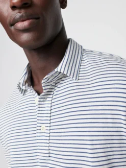 Faherty Cloud Short-Sleeve Polo: Navy Stripe -Clothing Store PSP22 faherty mens MKC0108 NAW CLOUD STRIPE SS POLO WHITE NAVY STRIPE detail 2 1000x 40078.1652112815