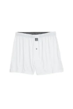 Peter Millar Solid Stretch Jersey Boxer: White