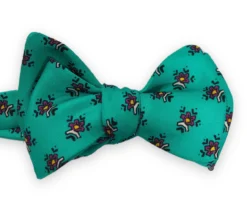 R. Hanauer Aqua Oakland Flower Bow Tie