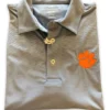 Southern Tide Clemson Tigers Brreeze Sawgrass Stripe Performance Polo Shirt: Blue Ridge