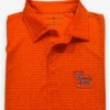 Horn Legend Tailgating Print Clemson Polo: Retro Walking Tiger