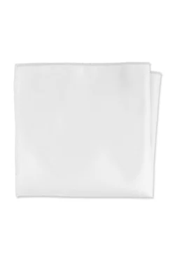Solid White Pocket Square