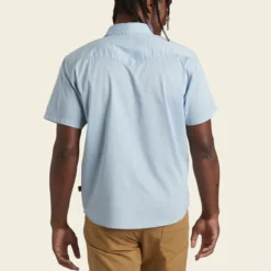 Howler Brothers H Bar B Snapshirt: Faded Blue Oxford -Clothing Store S23 SS Shirts HBarB Faded Blue Oxford Back 07902.1677944819