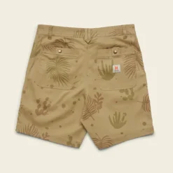 Howler Brothers Clarksville Walk Shorts: Forest Floor: Treehouse -Clothing Store S23 Shorts Clarksville Walk Forest Floor Treehouse Flat Back 84696.1677694085
