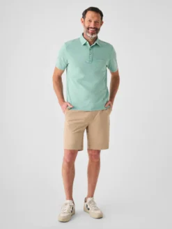 Faherty Sunwashed T-Shirt Polo: Lagoon Teal -Clothing Store SP23 faherty mens MKS2326 LGT SUNWASHED TSHIRT POLO LAGOON TEAL front 1 1000x 18076.1679335904