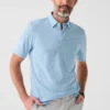 Faherty Movement™ Short-Sleeve Pique Polo: Clean Lake Feeder