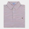 Genteal Sanbar Stripe Performance Polo: Mangrove