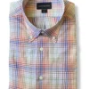 Scott Barber Fine Twill Ombre Tattersall Sport Shirt: Pink