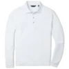 Scott Barber Tech Jersey Long Sleeve Polo: White