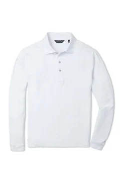 Scott Barber Tech Jersey Long Sleeve Polo: White