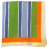 Seaward & Stearn Navy/Blue/Green Stripes Pocket Square