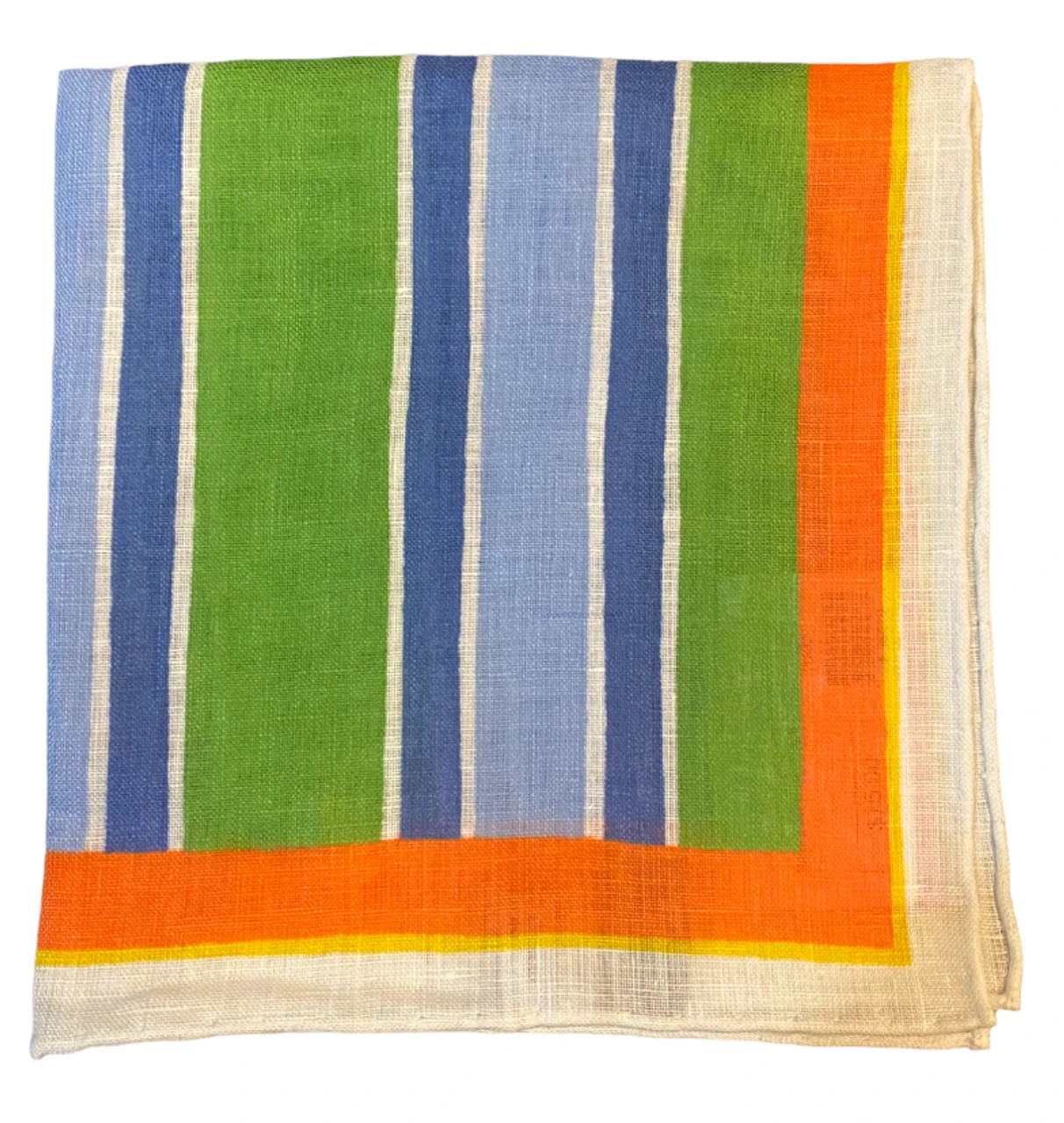 Seaward & Stearn Navy/Blue/Green Stripes Pocket Square 1 Seaward & Stearn Navy/Blue/Green Stripes Pocket Square