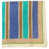 Seaward & Stearn Teal/Brown/Navy Stripes Pocket Square