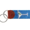 Smathers And Branson Needlepoint Key Fob - Shrimp Cocktail